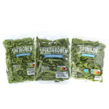 Sperziebonen,
snijbonen of spinazie